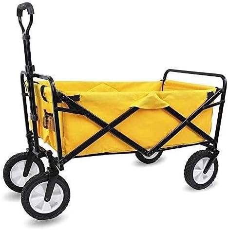 Portable Camping Cart,Foldigarden Wagon Cart Outdoor Park Utility Wagon Picnic Campicart for Outdoor/Festivals/Camping/Brown