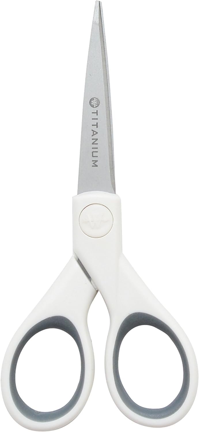 Westcott 5-Inch Micro-Tip Fabric Scissors with Titanium-Bonded Blades 