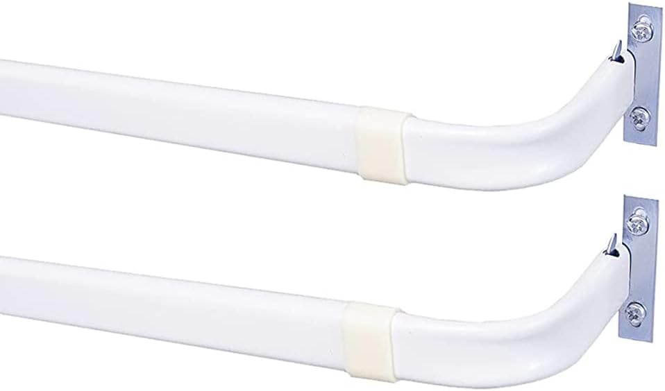 Heavy Duty Single Rod,Lock Seam Curtain Rod 28 to 48-Inch Adjustable W