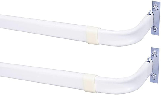 Heavy Duty Single Rod,Lock Seam Curtain Rod 28 to 48-Inch Adjustable W