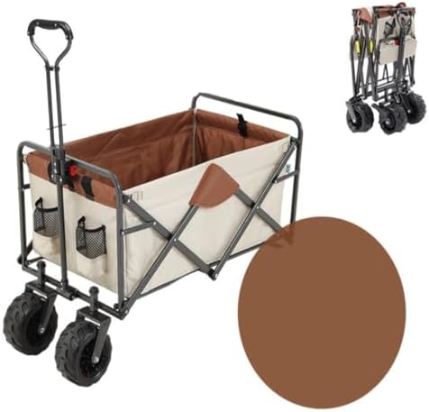 Portable Camping Cart,Outdoor Folding Beach Trolley Cart for Camping and Picnics Portable and Compact Pull Cart for Beach Camping and Outdoor Activities