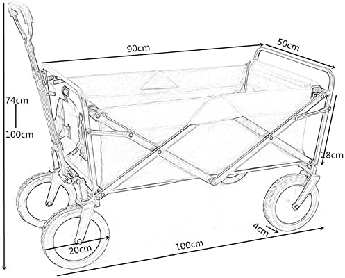 Portable Camping Cart,Camping Grocery Portable Roing Wagon Cart A Terrain Folding Beach Wagon with Wheels Heavy Duty Coapsible Utility Wagon Outdoor Garden ping Cart