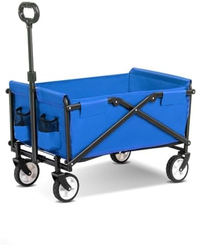 Collapsible Wagon Cart with Wheels Foldable Folding Wagons Carts Silen