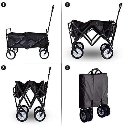 Portable Camping Cart,Outdoor Folding Wagon with Brakes Portable Beach