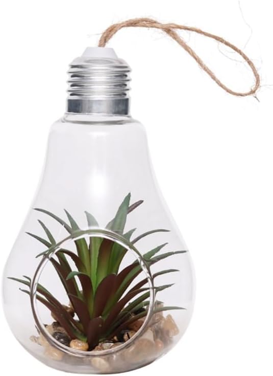 Glass Hanging Planter Light Bulb Shaped Hanging Air Plant Holders Flower Pots Plant Containers Terrarium Hanging Glas Plant Bulbs