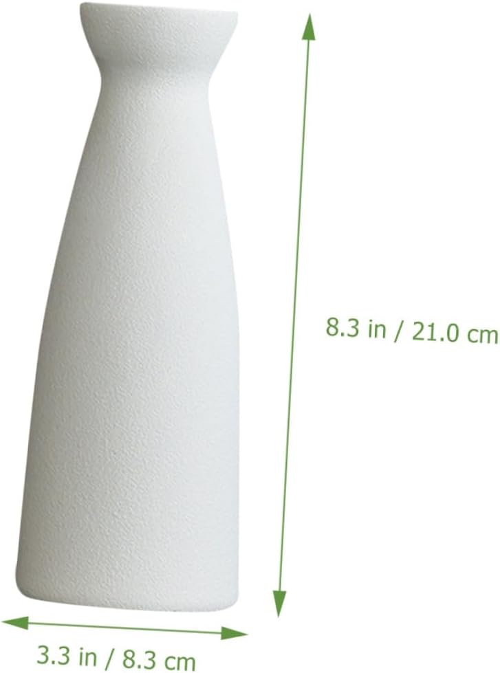 BESTOYARD Ceramic Flower Vase Mini White Planter Home Décor Floral Pot