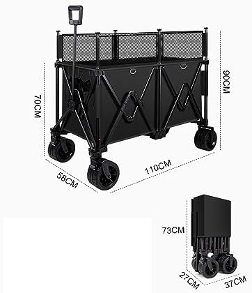 Collapsible Wagon Cart with Wheels Foldable Folding Wagons Carts Silen