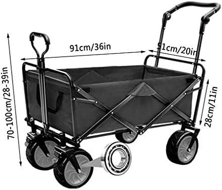 Outdoor Foldiutility Wagon Garden Foldable Wagon Cart, Portable Outdoo