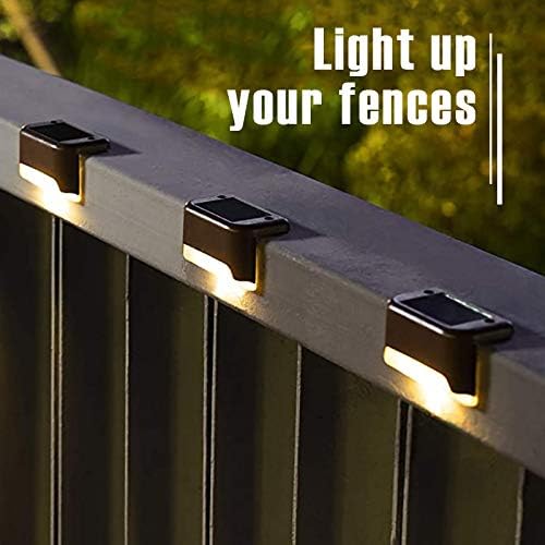 GIGALUMI Led Solar Deck Lights, 16 Pack Waterproof for Outdoor Stairs,