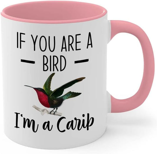 Bird Lover Two Tone Pink Edition 11oz - Bird and Carib - Hummingbird Nest Cage Parrot Dad Gardening Outdoor Birdwatcher Feeder