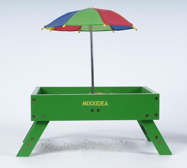 Ground Bird Feeder for Outdoors Bird&Squirrel Feeder Wooden Chicken Picnic Table Platform Feeder Wild Bird Feed Crow Feeder for Outside with 5 LBS Capacity