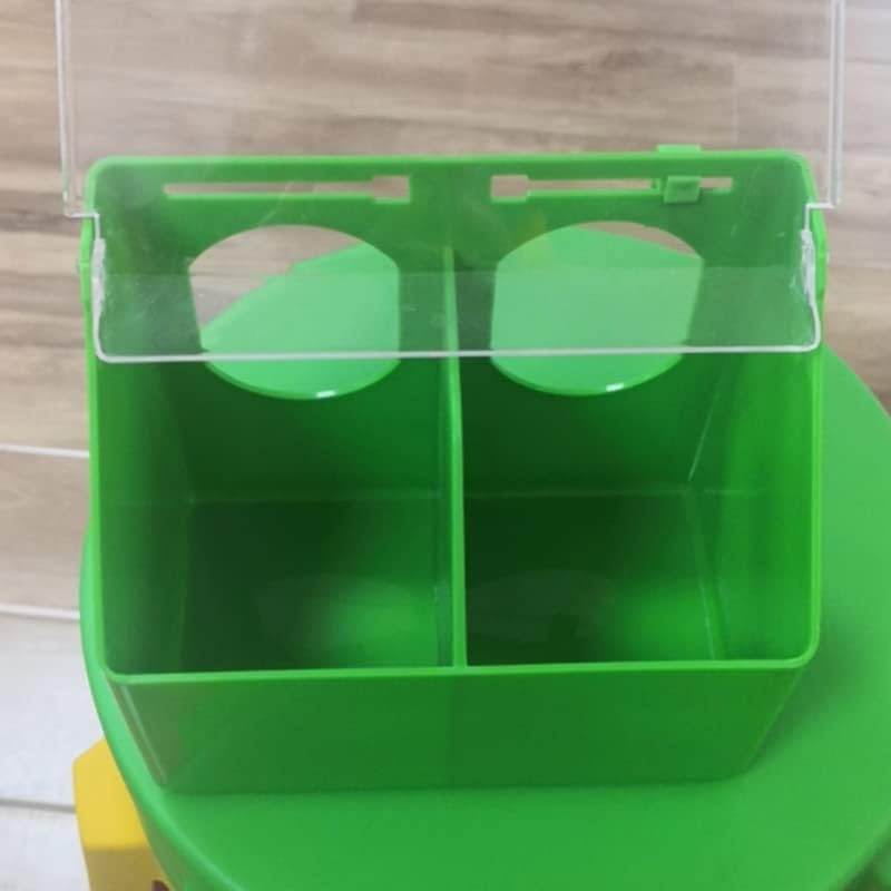 Pigeon Feeder Water 2 Pack Cups Hanging Feeding Bowl for Chickens Ducks Quails Bird Plastic Water Food Feeder with 2 Holes & Cover