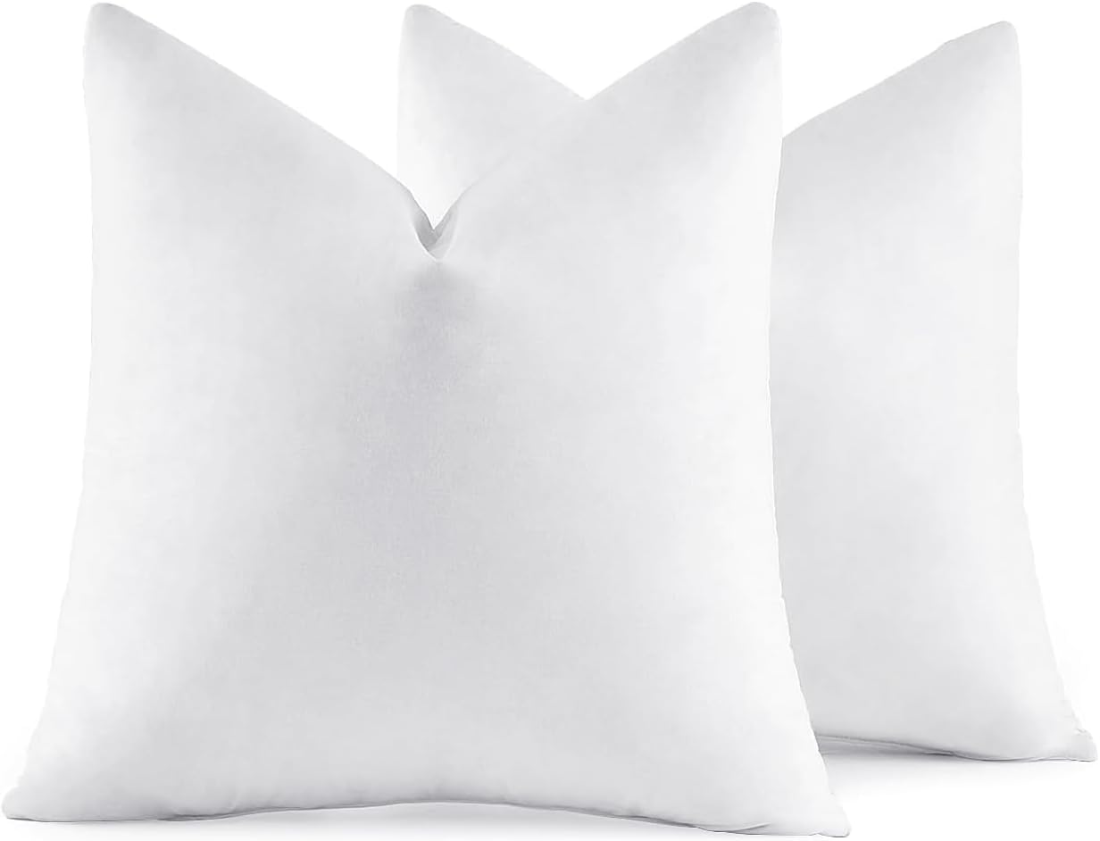 MIULEE 26x26 Euro Pillow Inserts,Set of 2 Down Feather Throw Pillows f
