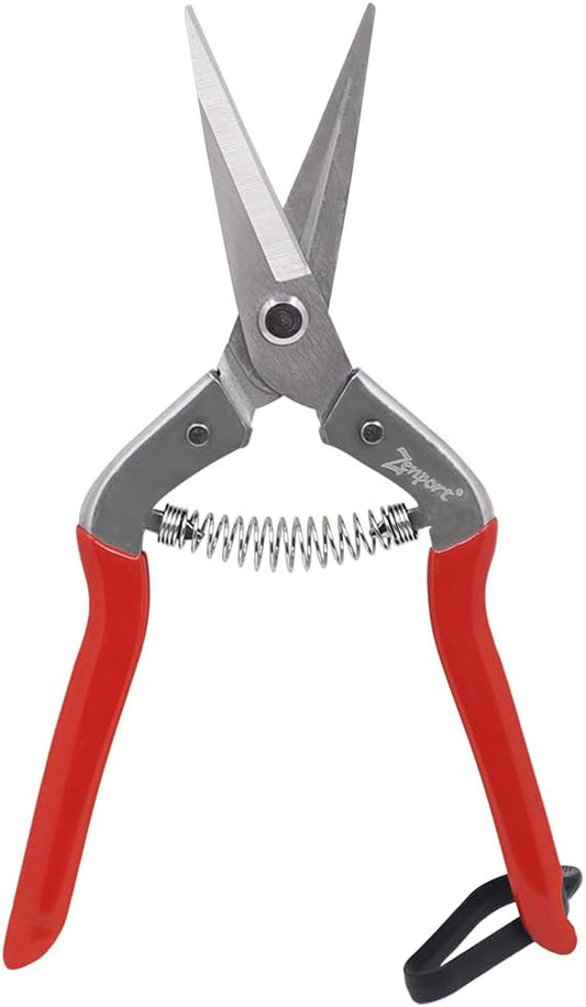Zenport H300S Harvest Shear, Long Straight Stainless Steel Blade