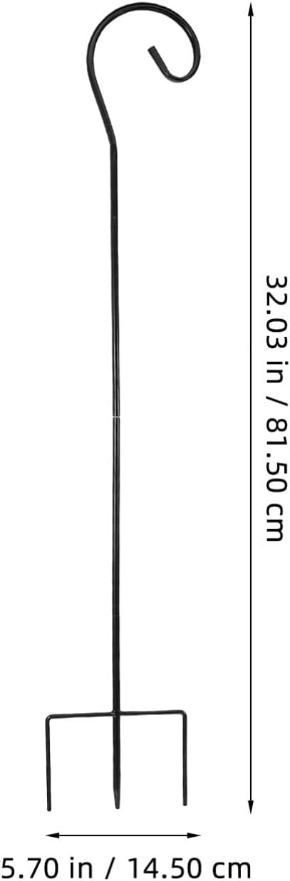 Milisten Bird Feeder Bracket Shepherd Hook Outdoor Garden Stand Iron H