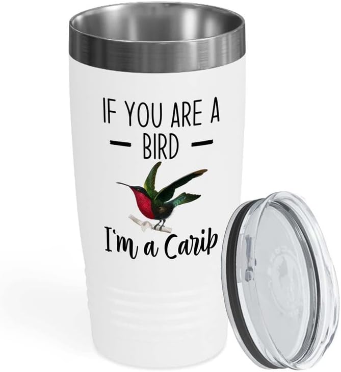 Bird Lover White Edition Viking Tumbler 20oz - Bird and Carib - Hummin