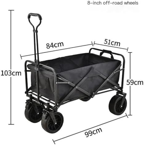 Portable Camping Cart,Outdoor Beach Camping Folding Trolley Cart for C