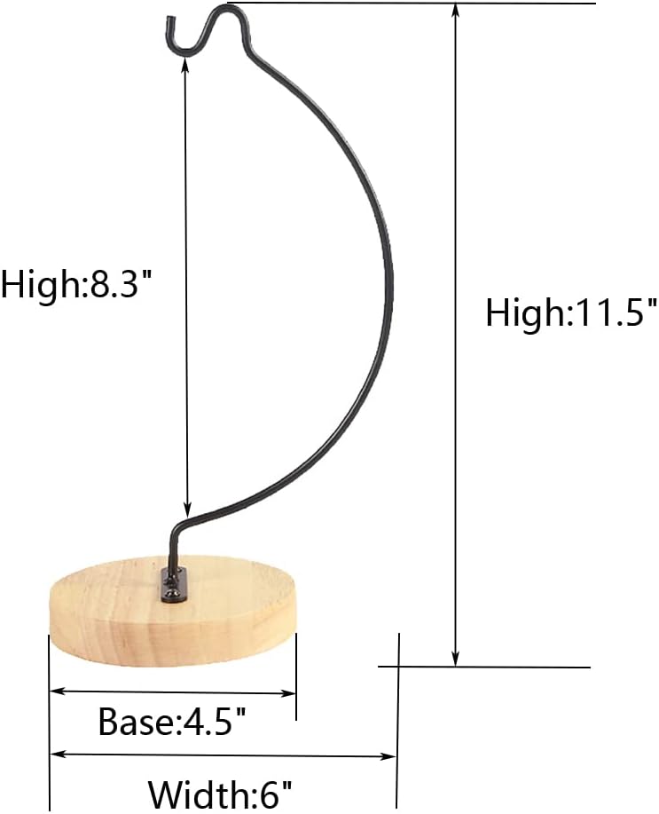 YY YEARCHY Semicircular Ornament Display Stand Aesthetic Air Plants Holder Terrariums Hanging Planter Stand Art Iron Wire Hanging Pot Hook for Home Decor Ornaments Glass Globe Witch Ball
