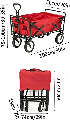Portable Camping Cart,Beach Trolley Heavy Camping Folding Trolley Gard