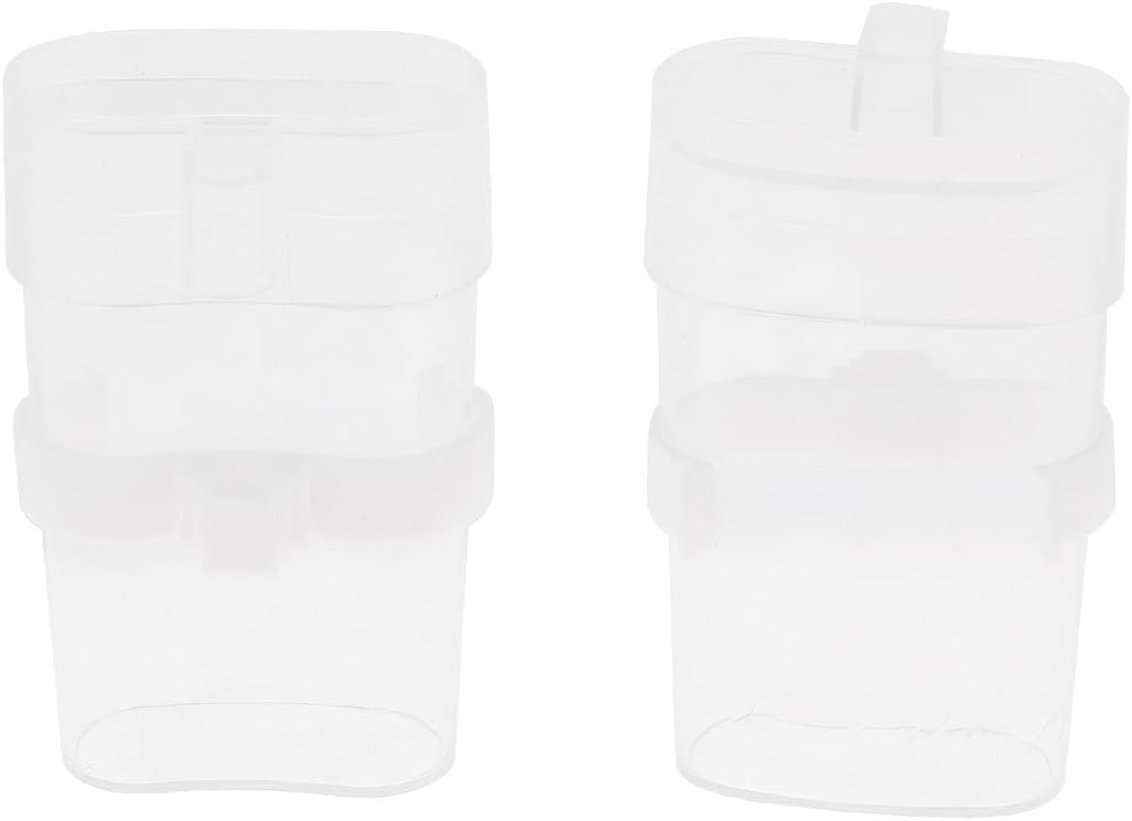 2pcs Bird Hanging Fountain Bottle Water Feeder White Clear 350ml (id: a58 e9e 54a c54 8c5