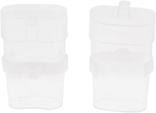 2pcs Bird Hanging Fountain Bottle Water Feeder White Clear 350ml (id: a58 e9e 54a c54 8c5