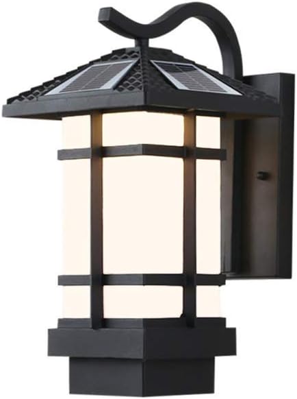 Antique Rustic Solar Lamp Waterproof Rainproof Retro LED Wall Light Lantern Antirust Aluminum Metal Villa Garden Aisle Sconce Lighting Community Park Landscape