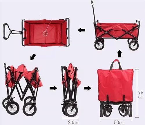 Portable Camping Cart,Outdoor Folding Utility Wagon Cart with Wide All