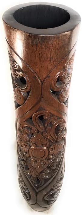 Tikimaster Carved Architectural Palm Pot 48 inch - Royal Palm | #gdn08