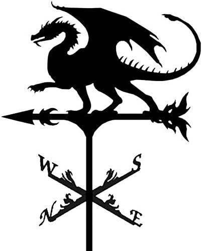 Alnicov Animal Metal Weather Vane, Vintage Black, Wind Direction Indic