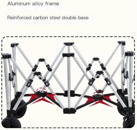 Portable Camping Cart,Outdoor Folding Aluminum Alloy Beach Trolley Car