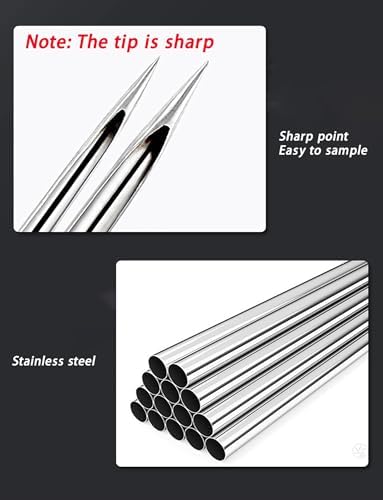 Stainless Steel Soil Sampler Probe Rod, 40-80cm Grain Sampling Tool for Fertilizer & Powder, Durable Ergonomic Handle, Ideal for Garden, Agriculture & Lawn Care
