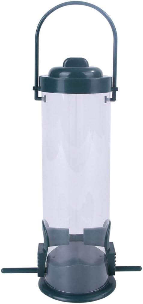 Bird Feeder Hanging Seed Holder Bird Food Container Dispenser Automatic Plastic Supplies for Outoor Wild Birds Hanging Feeder
