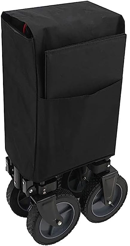 Handcart, Folding Portable Trolley Cart with Cover, Multifunction Shopping Cart Heavy Duty Wagon, for Outdoor/Camping/Fishing/Mall Cargo Carry Trolley, Load: 100Kg
