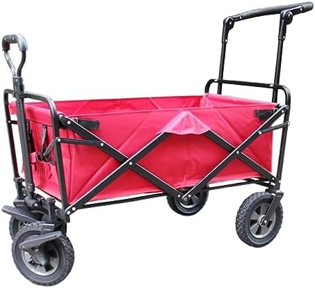 Portable Camping Cart,Portable Folding Camping Beach Trolley Cart with 4 Wheels for Outdoor Activities