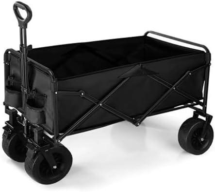 Collapsible Wagon Cart with Wheels Foldable Folding Wagons Carts Silen