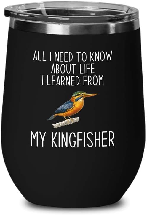 Bird Lover Black Edition Wine Tumbler 12oz - Lfe my bird - Hummingbird