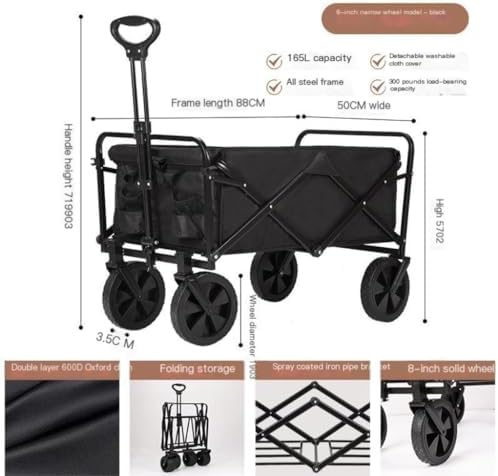Portable Camping Cart,Outdoor Beach Camping Fishing Portable Folding C