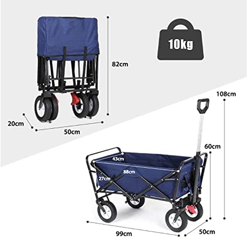 Portable Camping Cart,A Outdoor Utility Wagon Heavy Duty Folding Garde