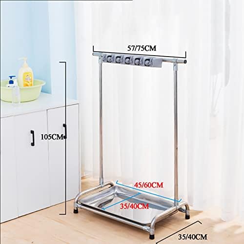 Floor Standing Cleaning Tool Cart,Broom Holder Orga,Utility Rack for M
