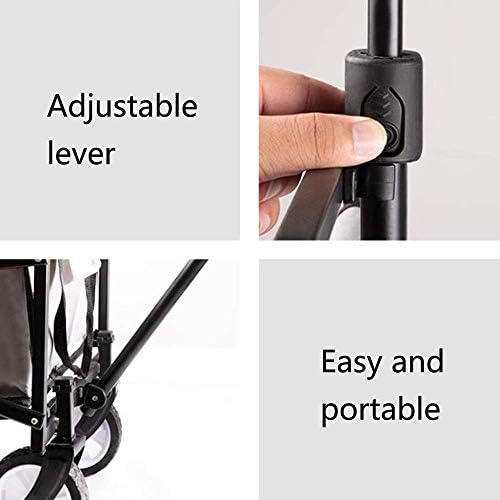 Portable Camping Cart,Folding Wagon, Garden Trolley Capacity 60 Kg, Portable Garden Cart with 4 Wheels, for Transport Garden Tools, Pets, Travel, Camping, Concerts, Beaches