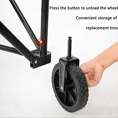 Portable Camping Cart,Outdoor Folding Utility Wagon Heavy Duty Folding Wagon Cart Utility Garden Trolley Portable Rolling Shopping Trolley for Beach Outdoor Picnic Load-Bearing 1
