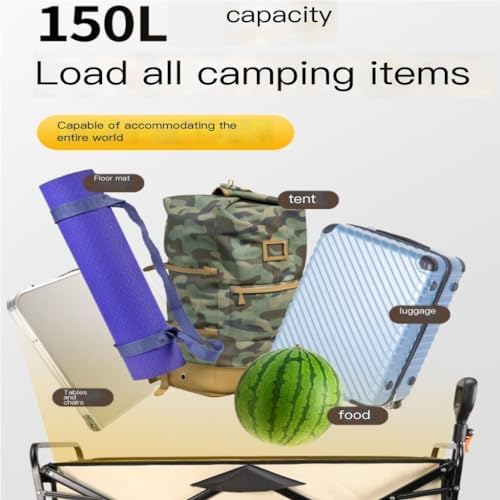 Portable Camping Cart,Outdoor Folding Beach Trolley Cart for Camping P