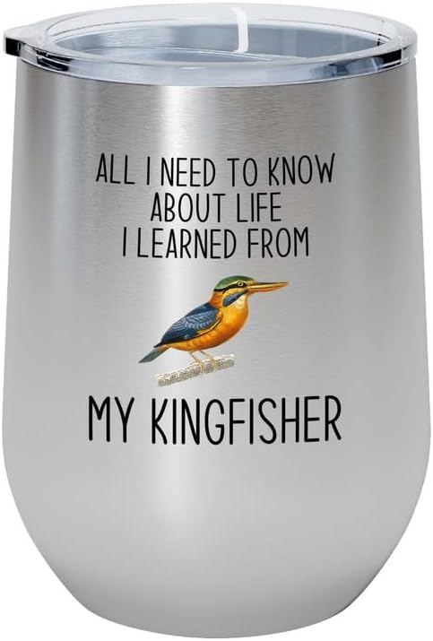Bird Lover Silver Edition Wine Tumbler 12oz - Lfe my bird - Hummingbir