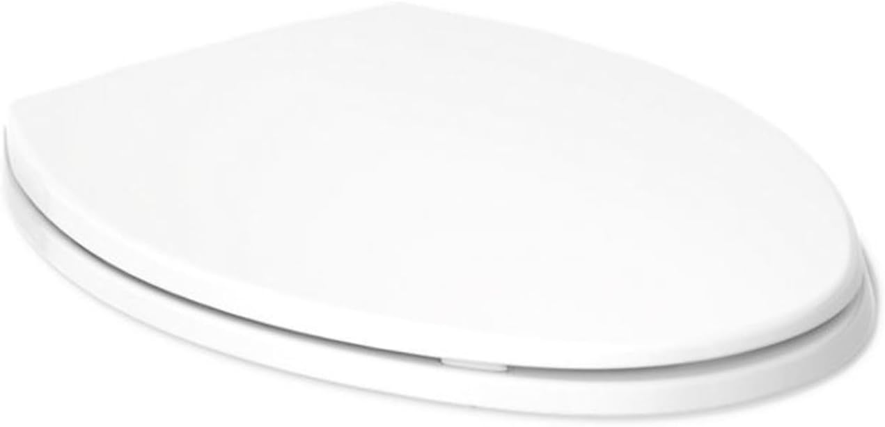 KOHLER 20110-0 Brevia, Slow Close Toilet Seat, Elongated Toilet Seat, Grip-Tight Bumpers Quick-Attach Hardware, White