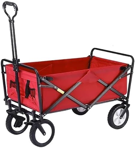 Portable Camping Cart,Outdoor Folding Wagon with Brakes Portable Beach
