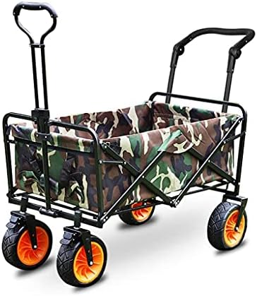 Folding Trolley Cart Garden Carts Outdoor Carts Wagon Beach Cart Folding Wagon Outdoor Four-Wheel Folding Portable Camping Camp Car All Terrain Wagon Wagons (Multicolor Colored)