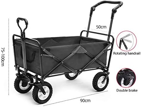 Collapsible Wagon Cart with Wheels Foldable Folding Wagons Carts Silen