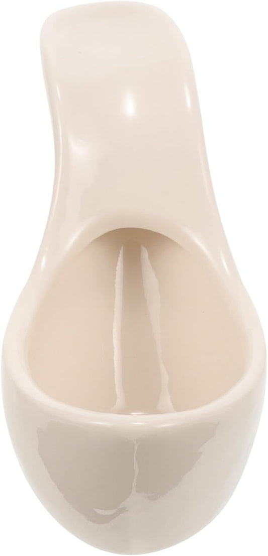 Milisten Creative White Ceramic High Heel Vase Planter for Flower Arrangement, Small Succulent Pot for Balcony and Home Décor, Decorative Floral Holder for Living Room and Office