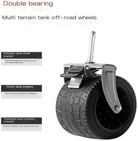 Portable Camping Cart,Outdoor Beach Camping Folding Trolley Cart for Barbecue and Fishing Black