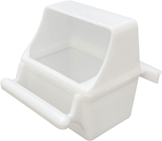 Bird Feeder with Perch Parakeet Food Dispenser for Cage Splash-Proof Detachable Easy to Cage Accessories